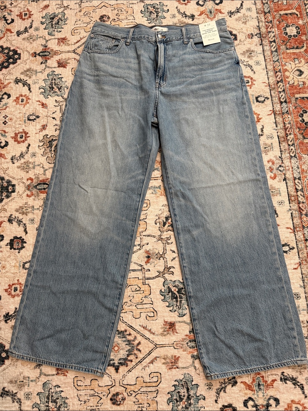 Madewell Light Wash the perfect vintage wide leg Jean Sz 31 NWT